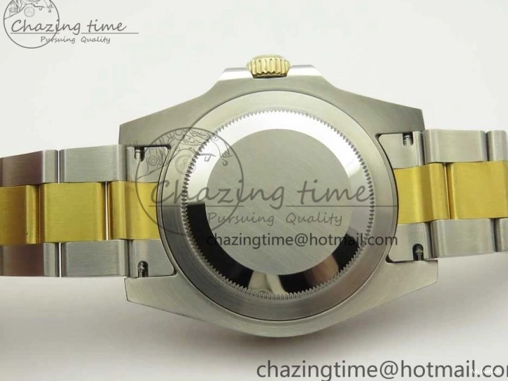 Edition GMT-Master II (Correct 1:1 Best 904L Hand Noob A3187 116713 Stack) LN YG Wrapped Steel Black Ceramic Thick 0209